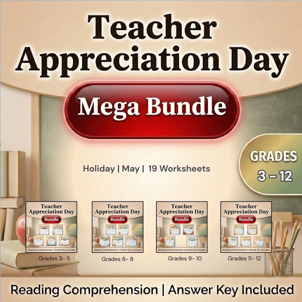 Grade 11 Holiday Teaching Appreciation Custom Bundle: Holiday SEL Worksheets — bundle cover