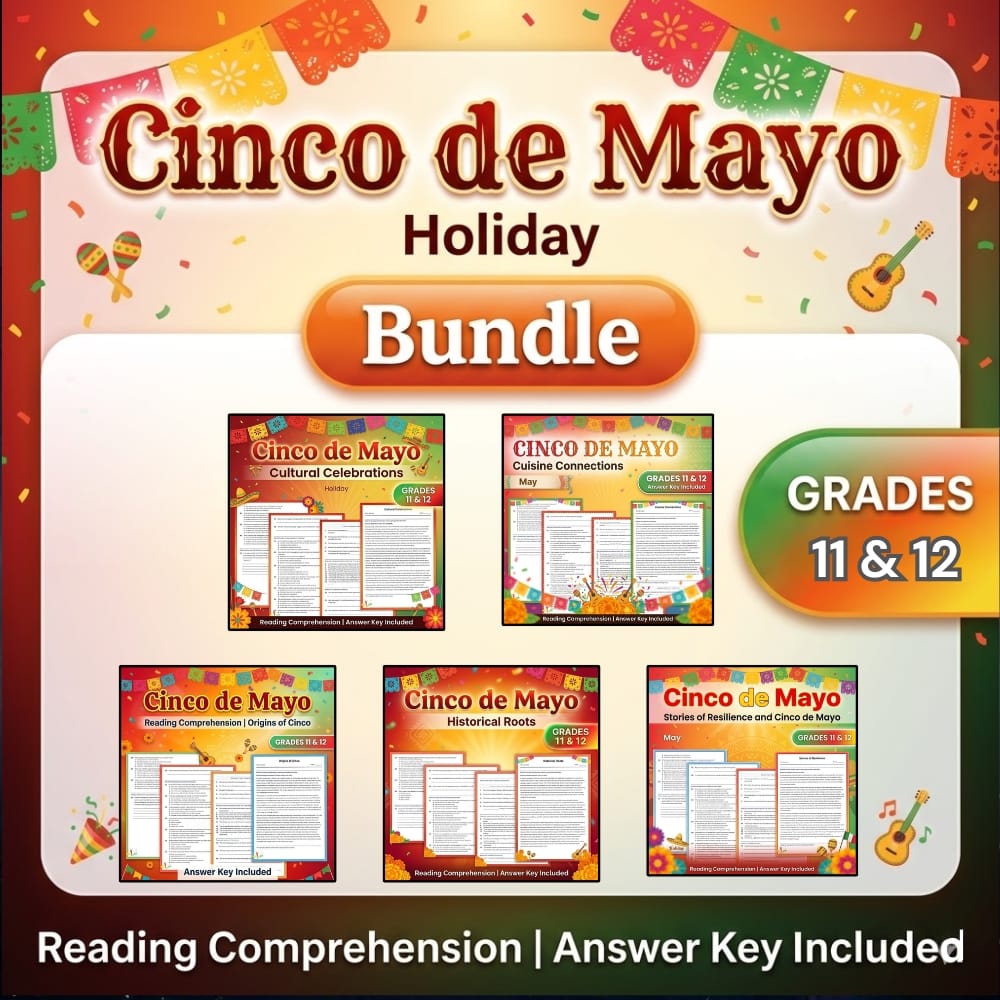 Grade 11 - 12 Holiday ELA Lesson Bundle: Stories, Culture & Resilience (CCSS) — bundle cover