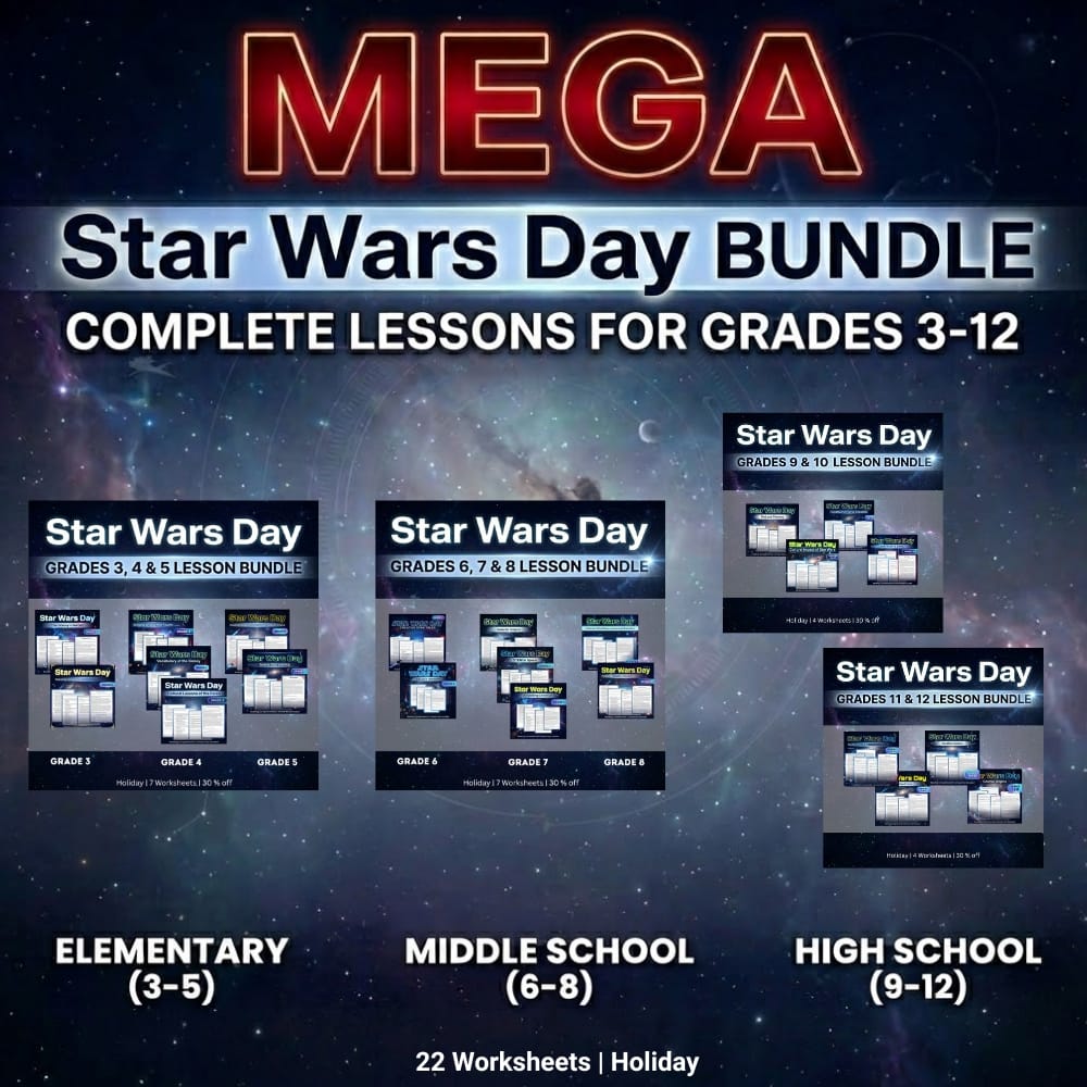 Grade 3 - 12 Holiday Space Storytelling Lesson Bundle - Holiday Framework — bundle cover