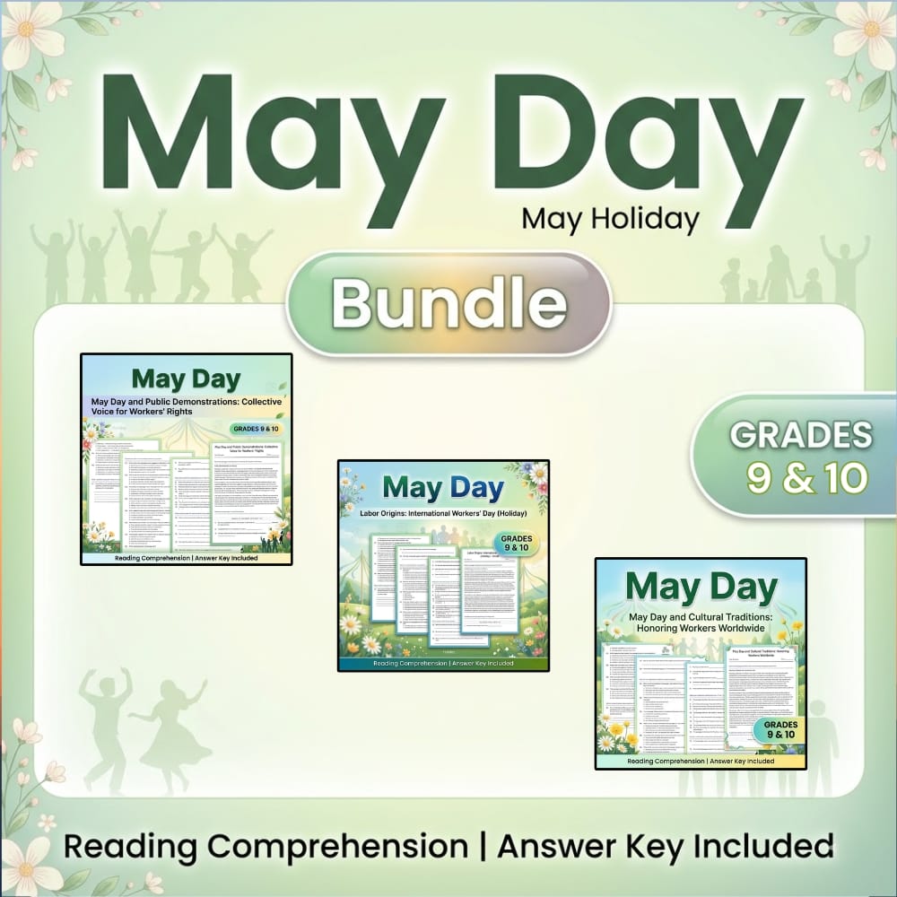 Grade 9 - 10 May Day Holiday Lesson Bundle for  Framework — bundle cover