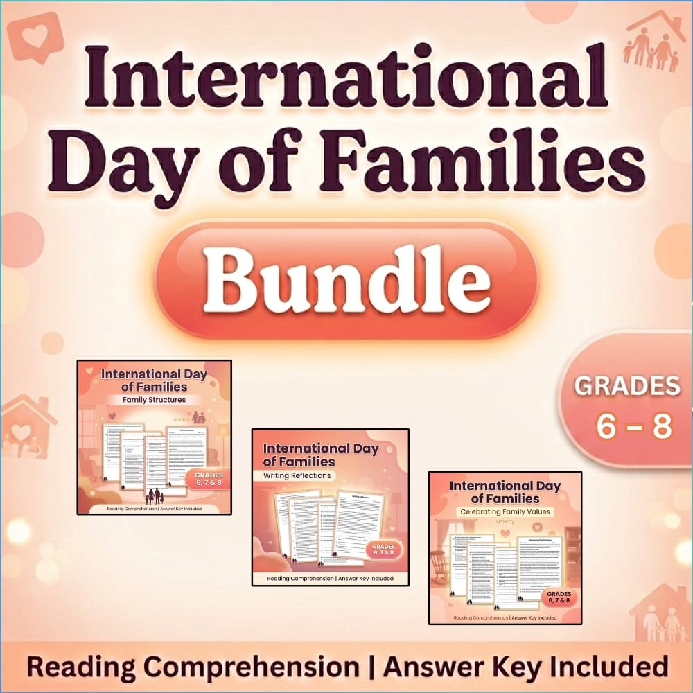 Grades 6 - 8 Holiday Family Values & Structures Custom Bundle  — bundle cover