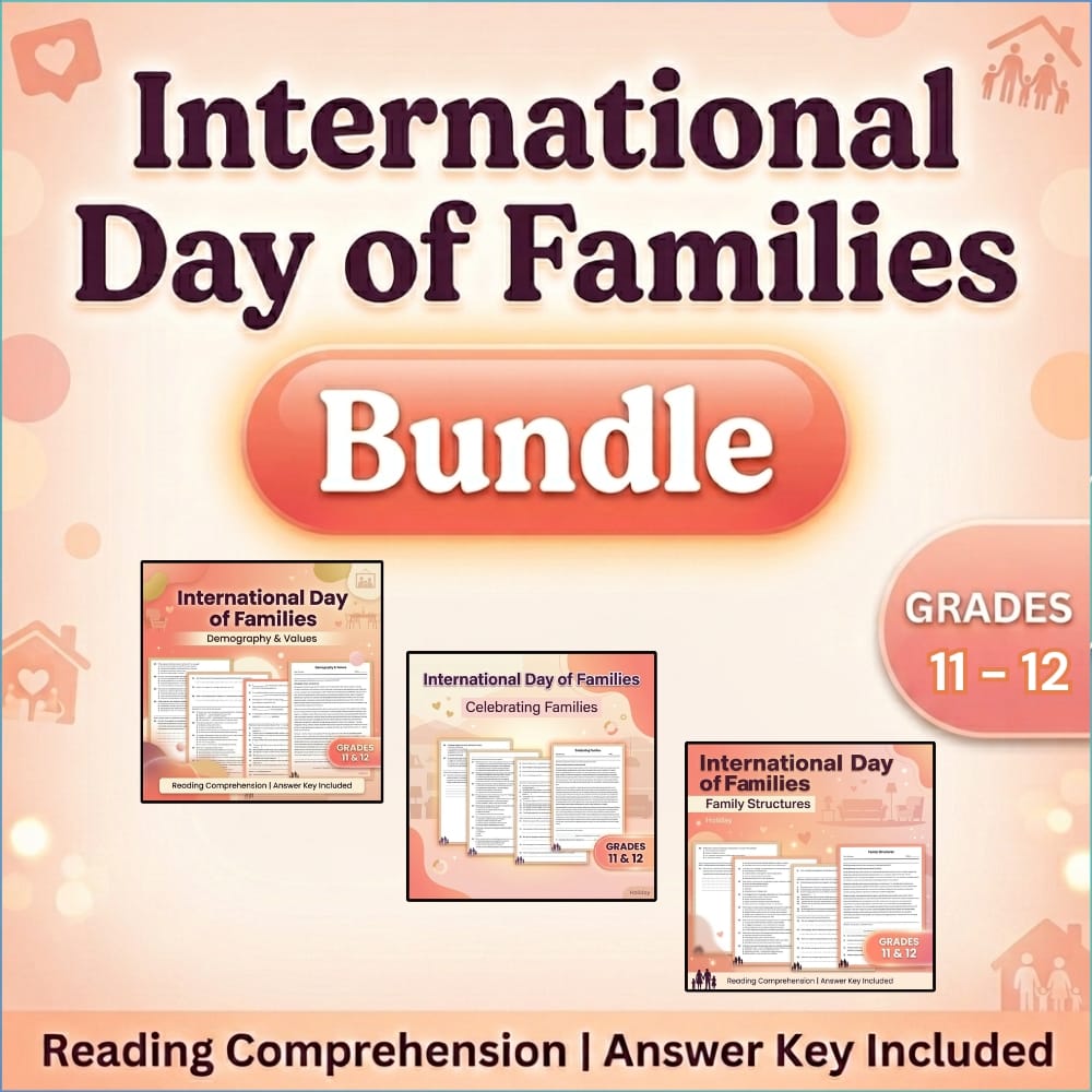 Grades 11-12 Holiday Family Structures Social Studies Lesson Bundle — bundle cover