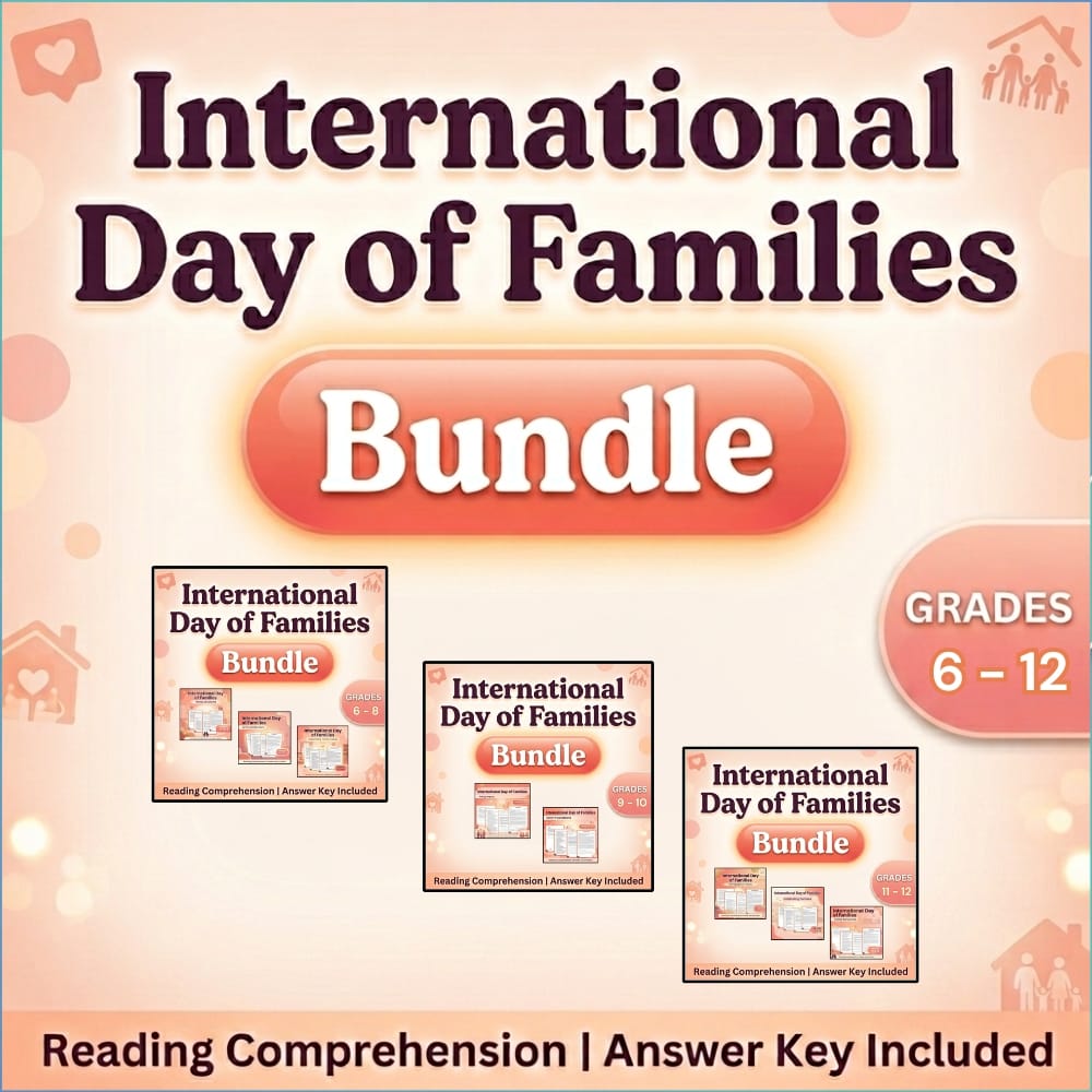 Grades 6 - 12 Holiday Family Values & Structures Writing Unit Bundle  — bundle cover