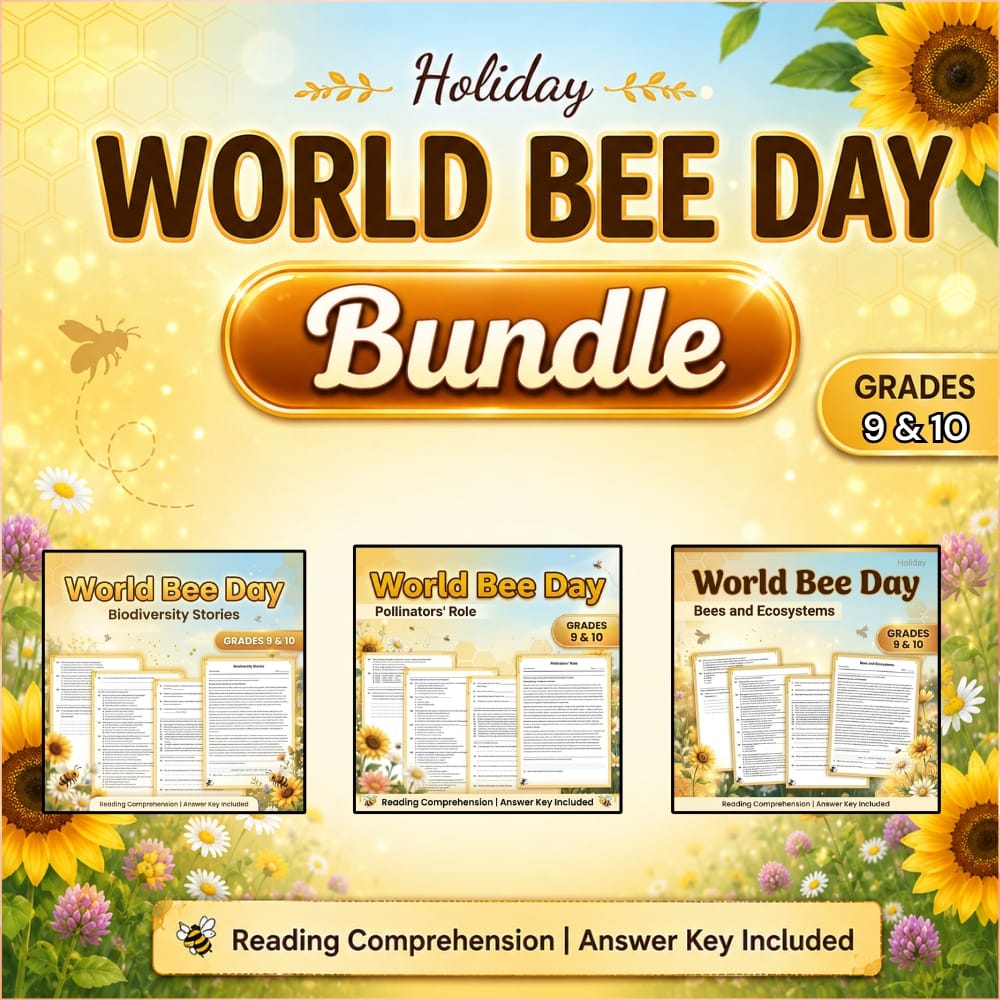 Grades 9 - 10 Pollinators & Biodiversity Holiday Custom Bundle  — bundle cover