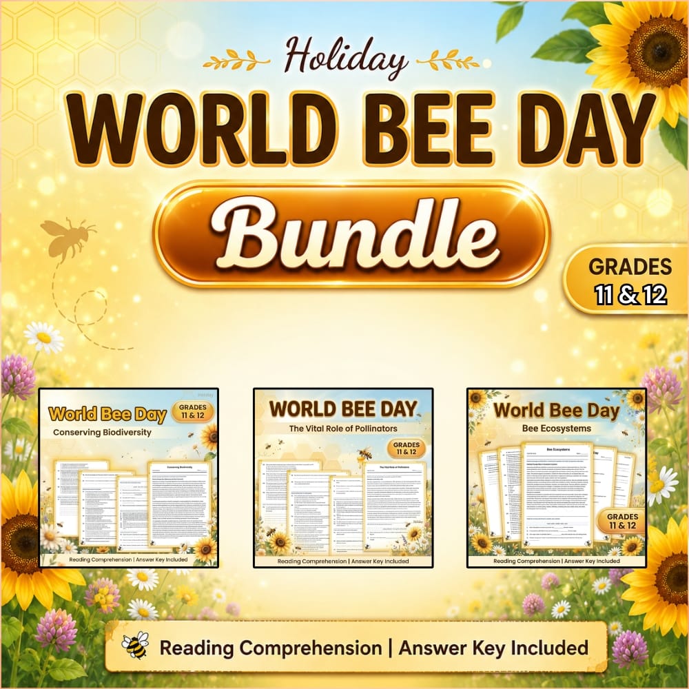 Grades 11 - 12 Holiday Ecosystems & Biodiversity Lesson Bundle for NGSS Practice — bundle cover