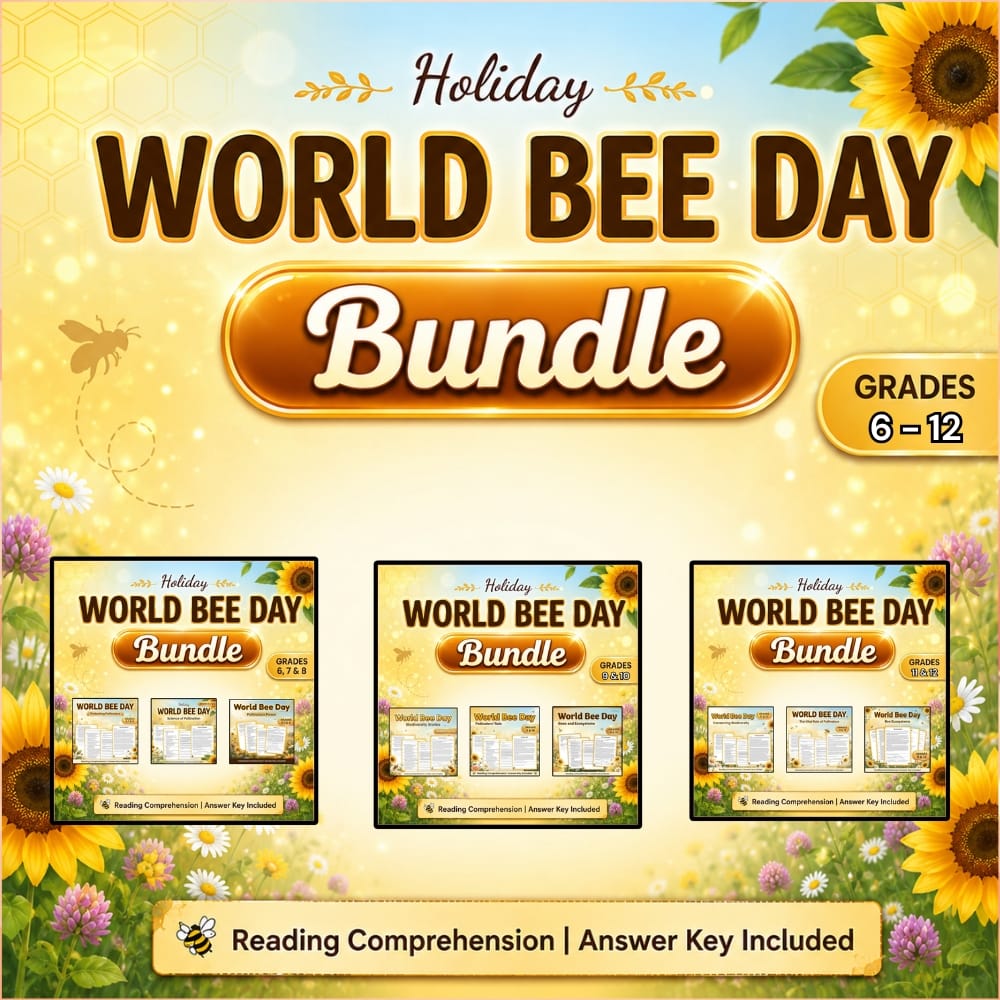 Grades 6 - 12 Pollinators & Biodiversity Holiday Custom Bundle  — bundle cover