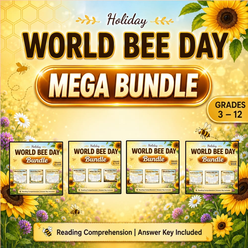 Grades 3 - 12 Holiday Pollinators & Ecosystems Custom Bundle NGSS — bundle cover