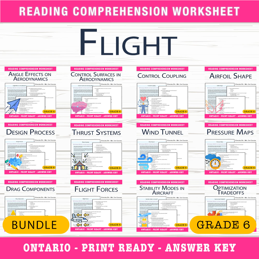 Grade 6 Science | Aerodynamics & Engineering Unit Workbook (Worksheet Pack) — bundle cover