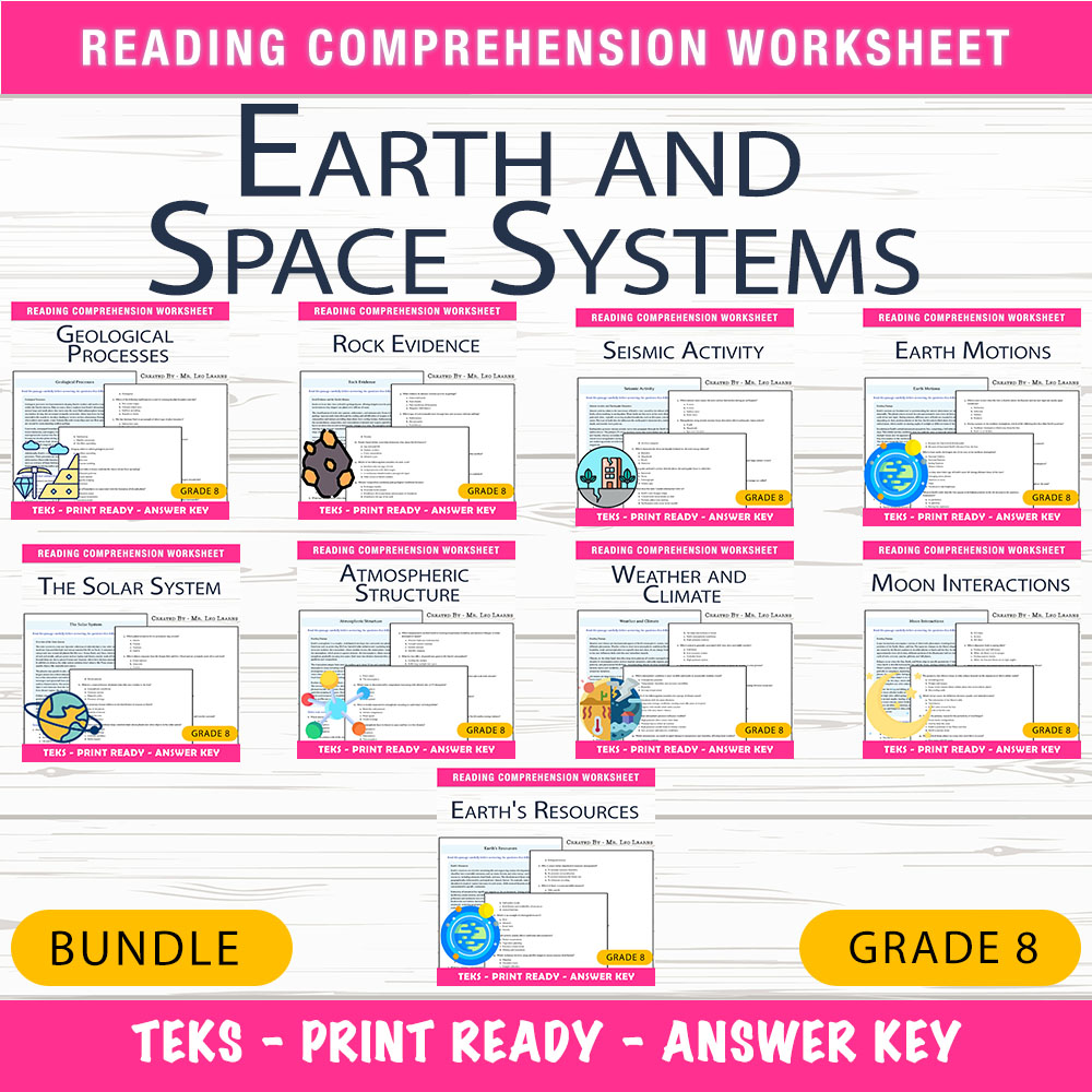 Grade 8 Science UNIT Bundle – Weather, Solar System & Geological Processes — bundle cover