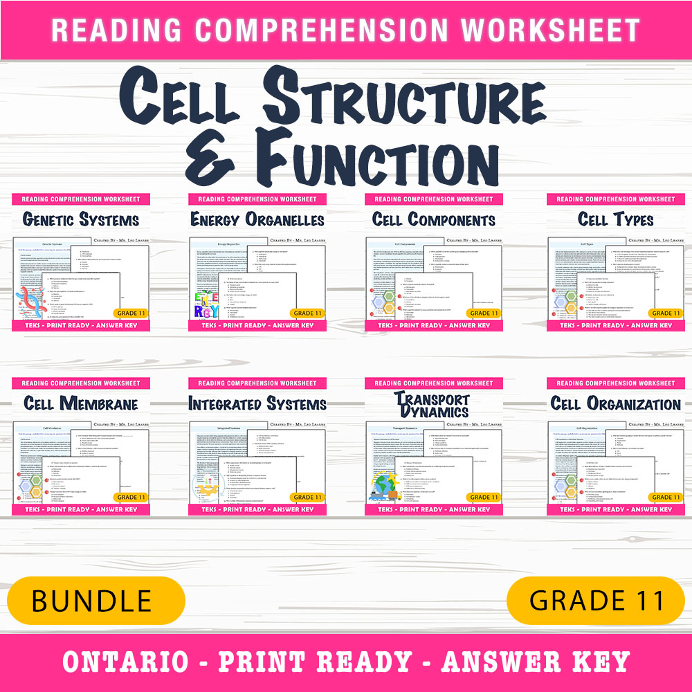 Grade 11 Science Unit Bundle – Cells, Systems & Energy Mastery Worksheets — bundle cover
