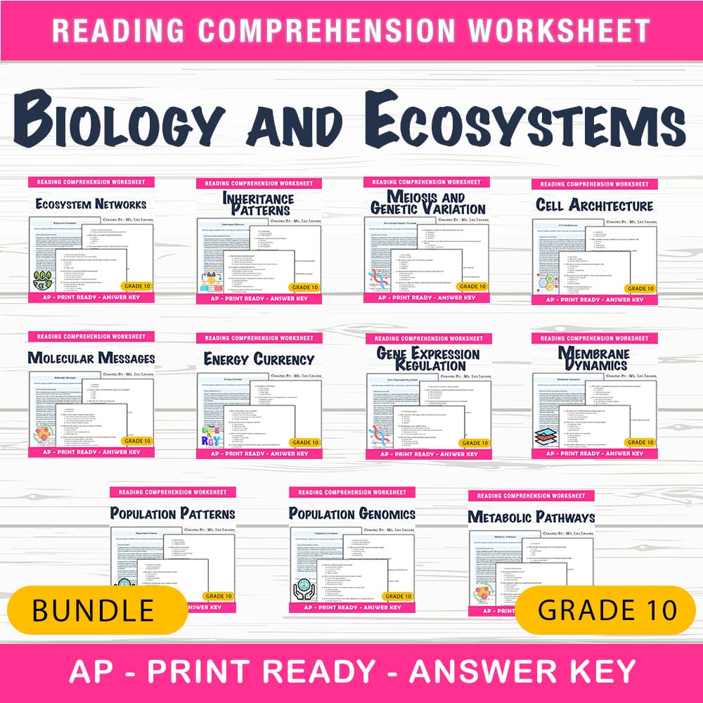 Grade 10 Biology and Ecosystems Lesson Bundle | AP Science — bundle cover
