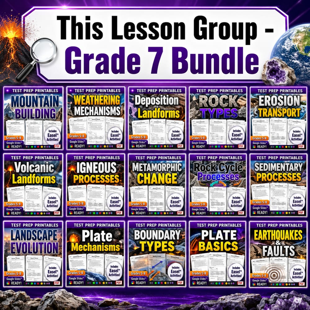 Earth's Systems & Processes Lesson Bundle | Grade 7 Science | BC — bundle cover