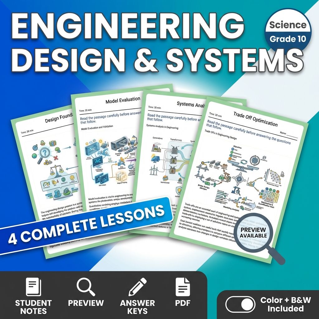 Grade 10 Science Assessment Mini Bundle | Engineering Design & Systems — bundle cover