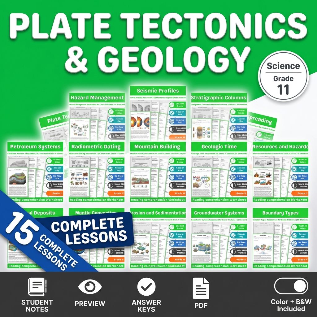 Grade 11 Science Assessment | Plate Tectonics BC Standards Mini Bundle — bundle cover