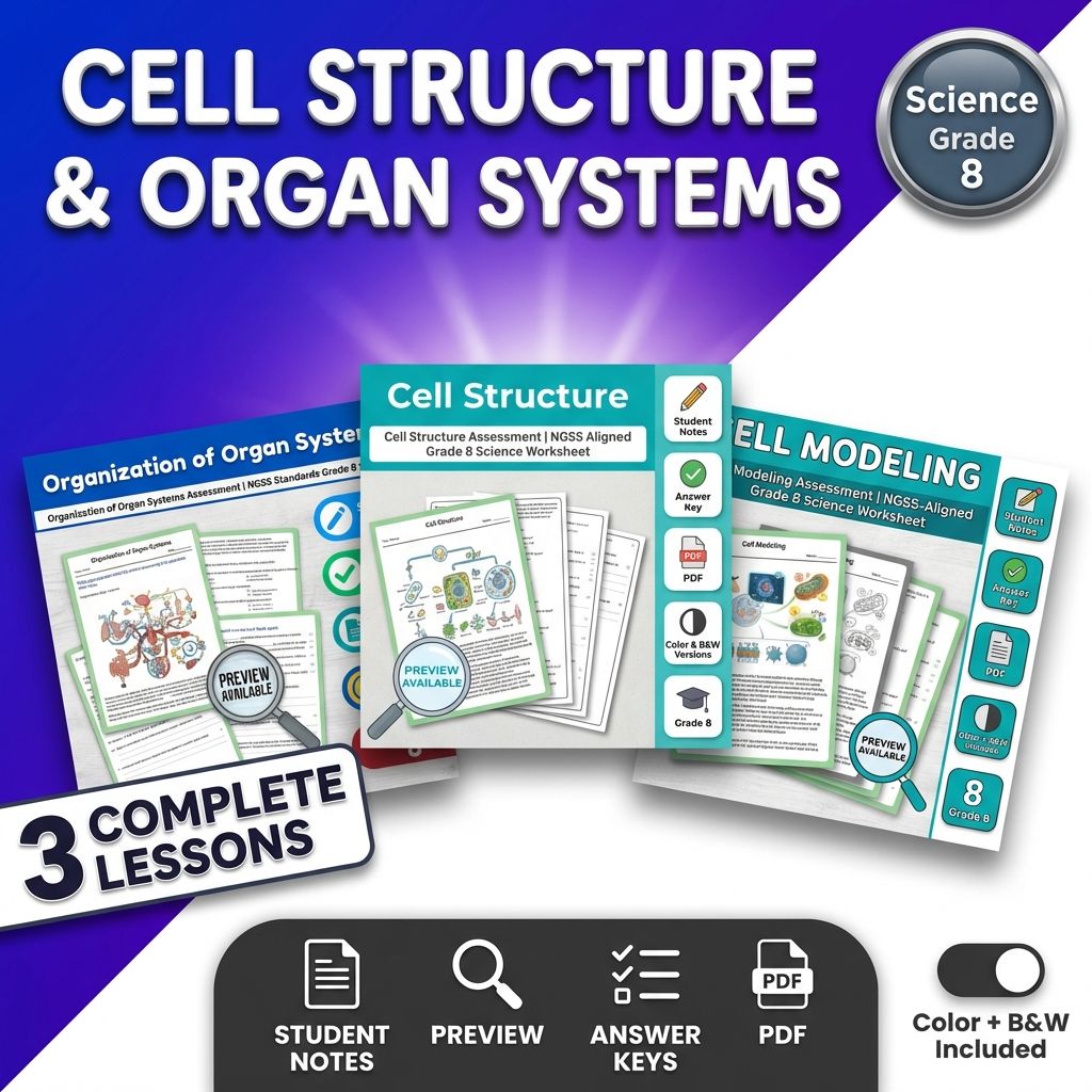 Grade 8 Science Mini Bundle – Structure & Processes Unit (NGSS Aligned) — bundle cover