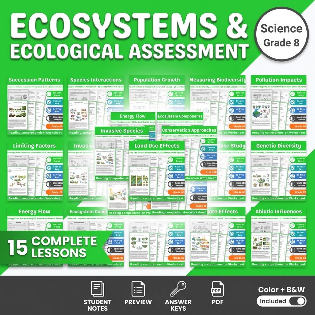 Grade 8 Science Mini Bundle – Ecosystems & Ecological Assessment | BC Standards — bundle cover