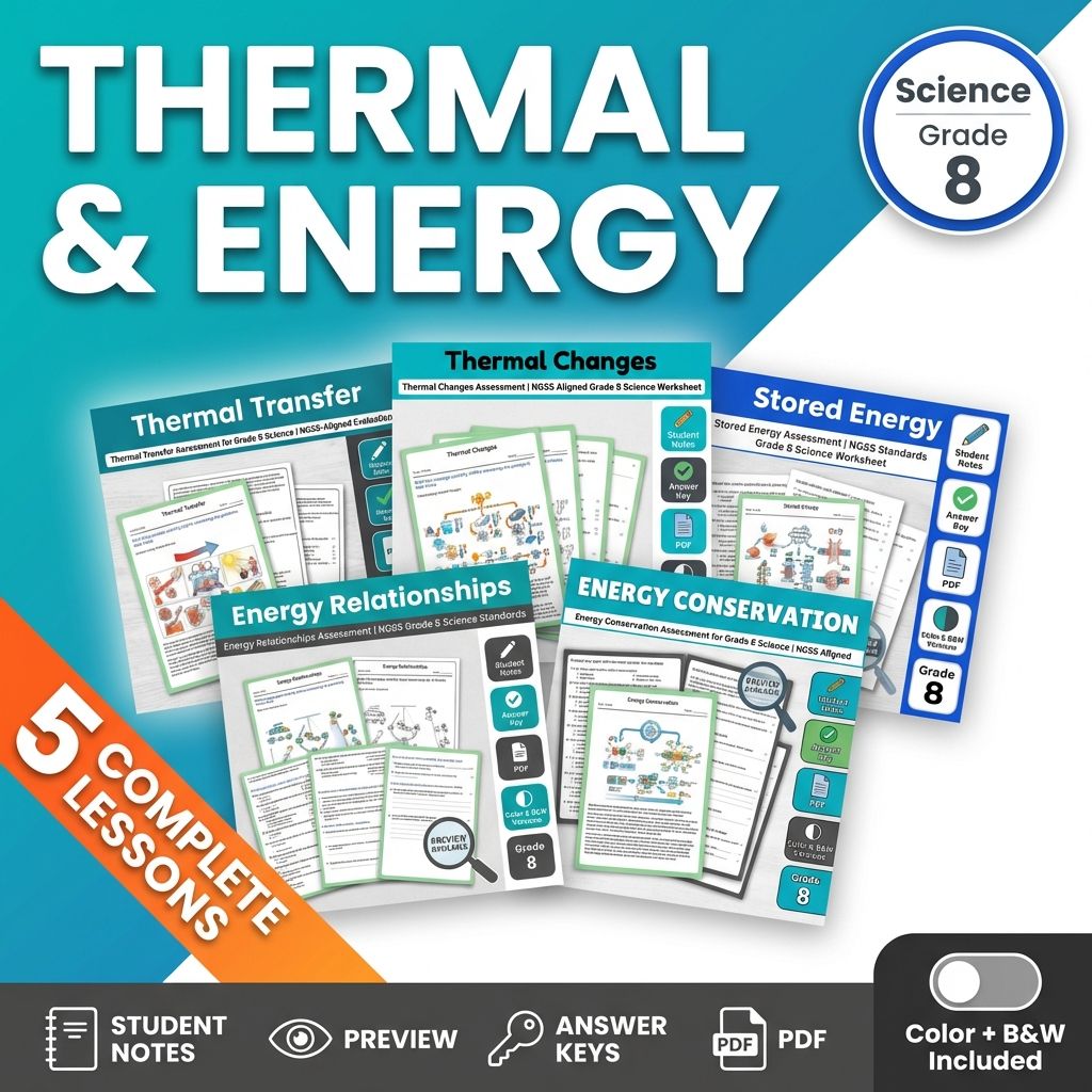 Grade 8 Science Mini Bundle – Energy NGSS Standards-Aligned Not Specified — bundle cover