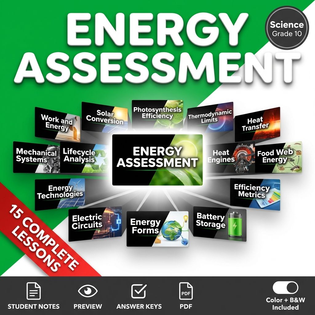 Grade 10 Science | Energy Assessment - BC Standards-Aligned Mini Bundle — bundle cover