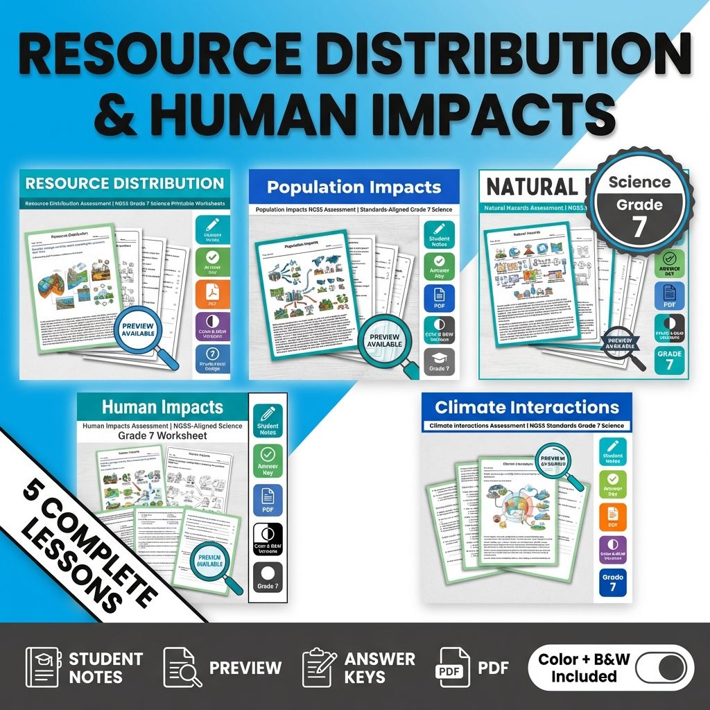 Grade 7 Science Mini Bundle | Earth and Human Activity NGSS Not specified — bundle cover