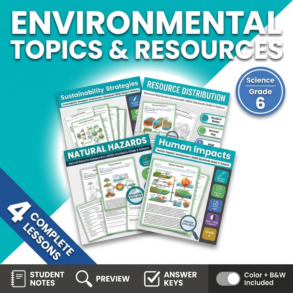 Grade 6 Science Mini Bundle | Earth and Human Activity NGSS Not Specified — bundle cover