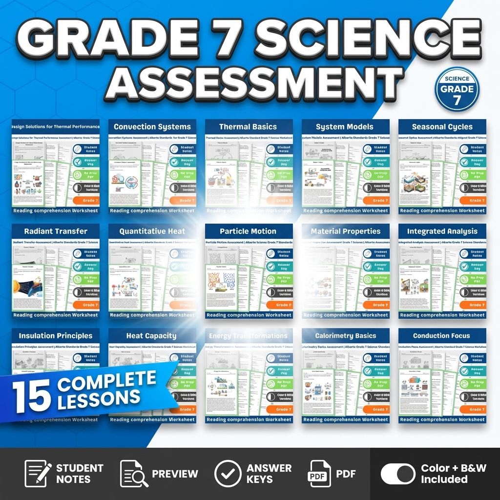 Lesson Grade 7 Science Mini Bundle | Energy, Heat & Thermal Processes — bundle cover
