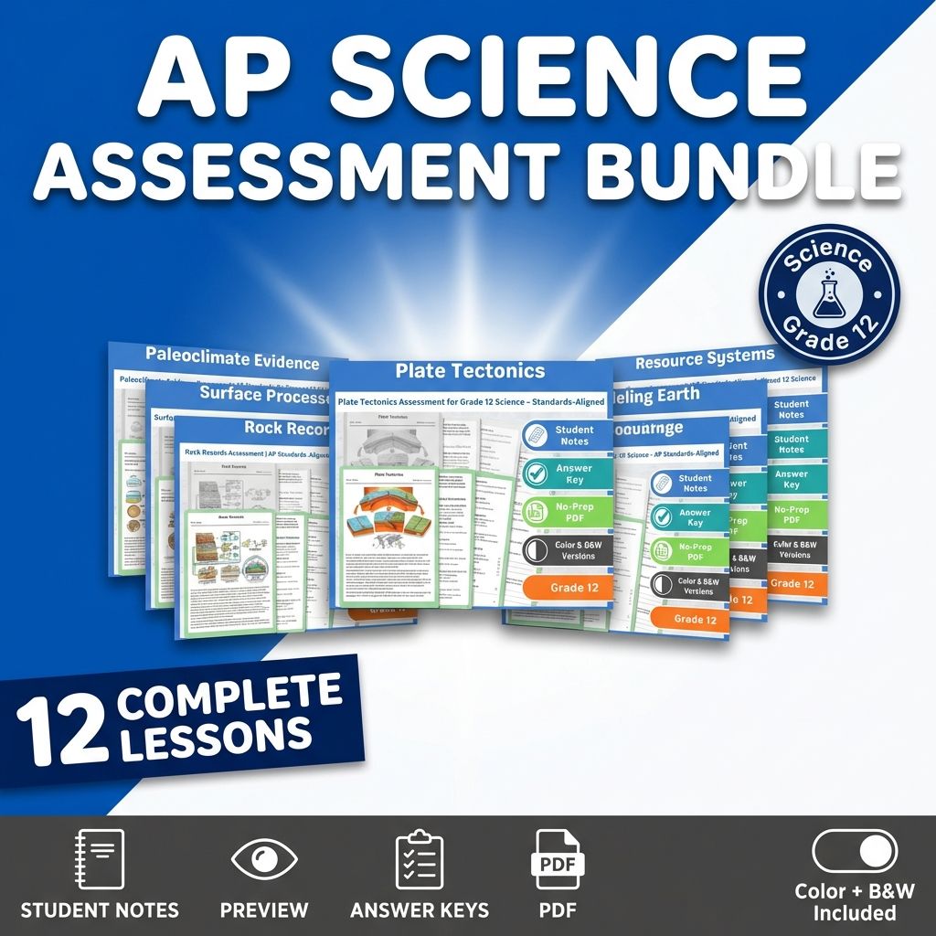 Lesson Grade 12 Science Mini Bundle – Earth and Space Sciences Standards-Aligned — bundle cover