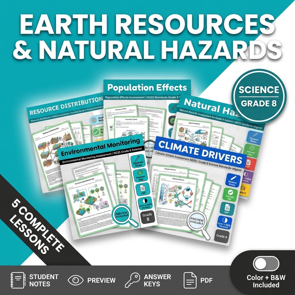 Lesson Grade 8 Science Mini Bundle – Earth & Human Activity Standards-Aligned — bundle cover