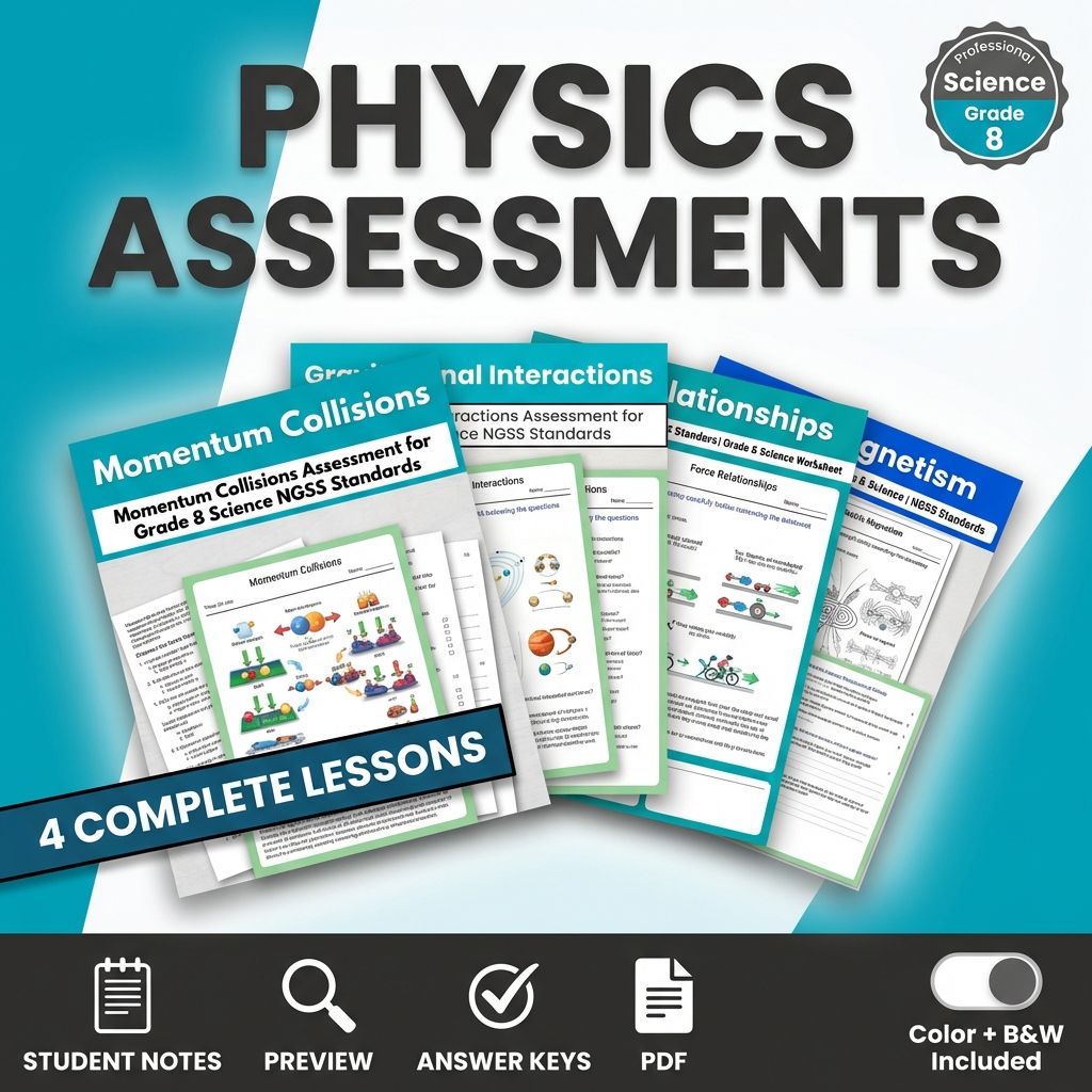 Grade 8 Science Mini Bundle | Forces and Interactions NGSS-Aligned Unit — bundle cover