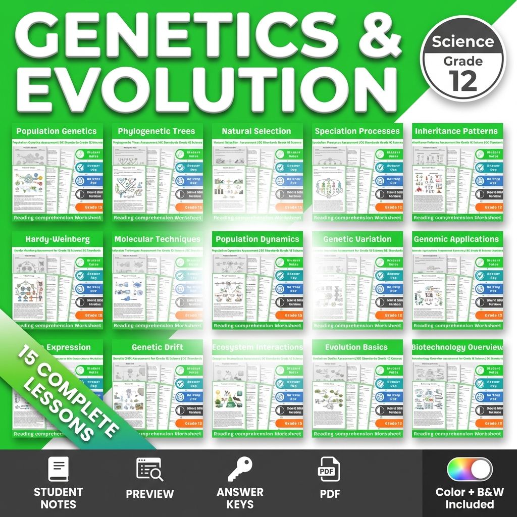 Grade 12 Science Mini Bundle – Genetics & Evolution Assessment Pack — bundle cover