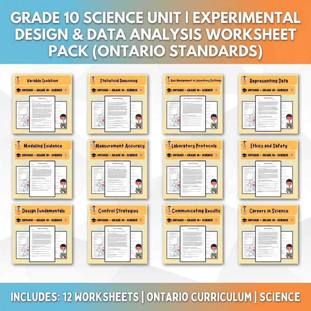 Grade 10 Science UNIT Bundle | Data Analysis, Safety & Modeling Worksheets  — bundle cover