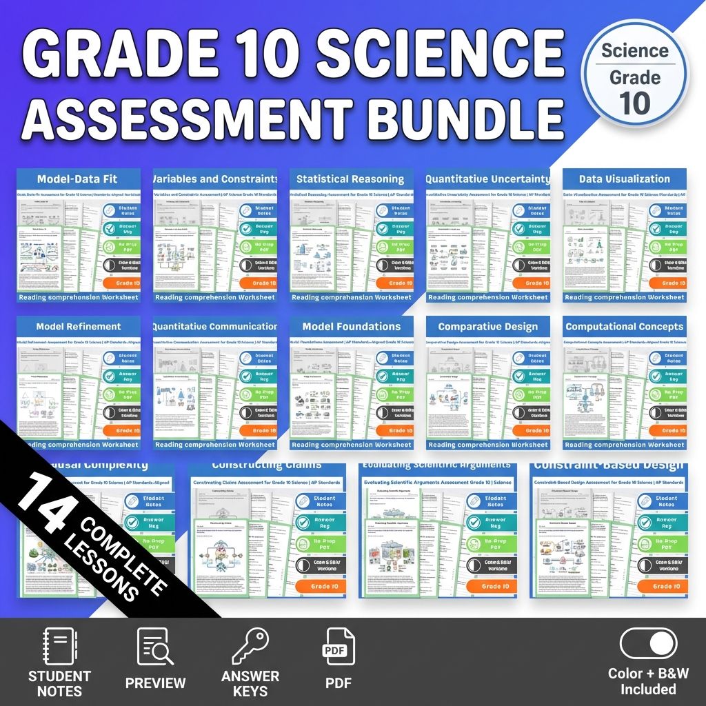 Lesson | Grade 10 Science Assessment Bundle – Standards-Aligned Mini Bundle — bundle cover