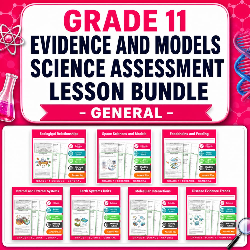 Grade 11 Evidence and Models Science Assessment Lesson Bundle – General — bundle cover