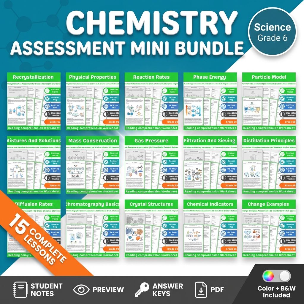 Grade 6 Science – Chemistry Assessment Mini Bundle | BC Standards-Aligned — bundle cover