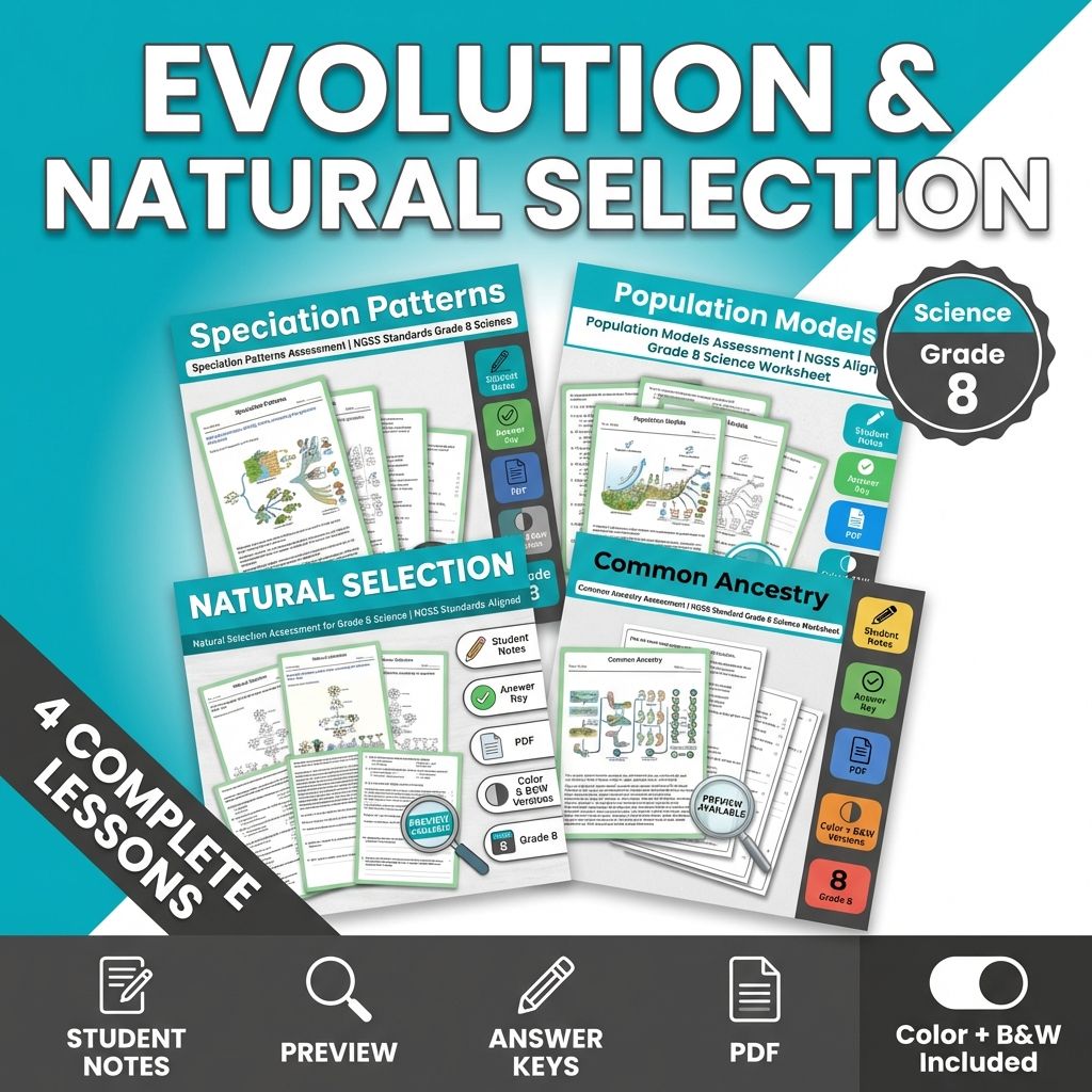 Grade 8 Science Mini Bundle | Biological Evolution & Diversity Standards-Aligned — bundle cover