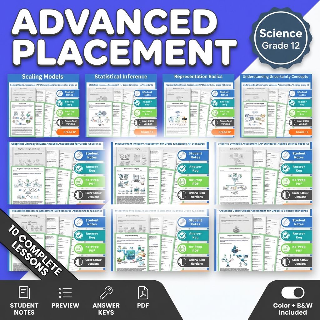 Lesson Bundle for Grade 12 Science - AP Science Practices Standards-Aligned — bundle cover