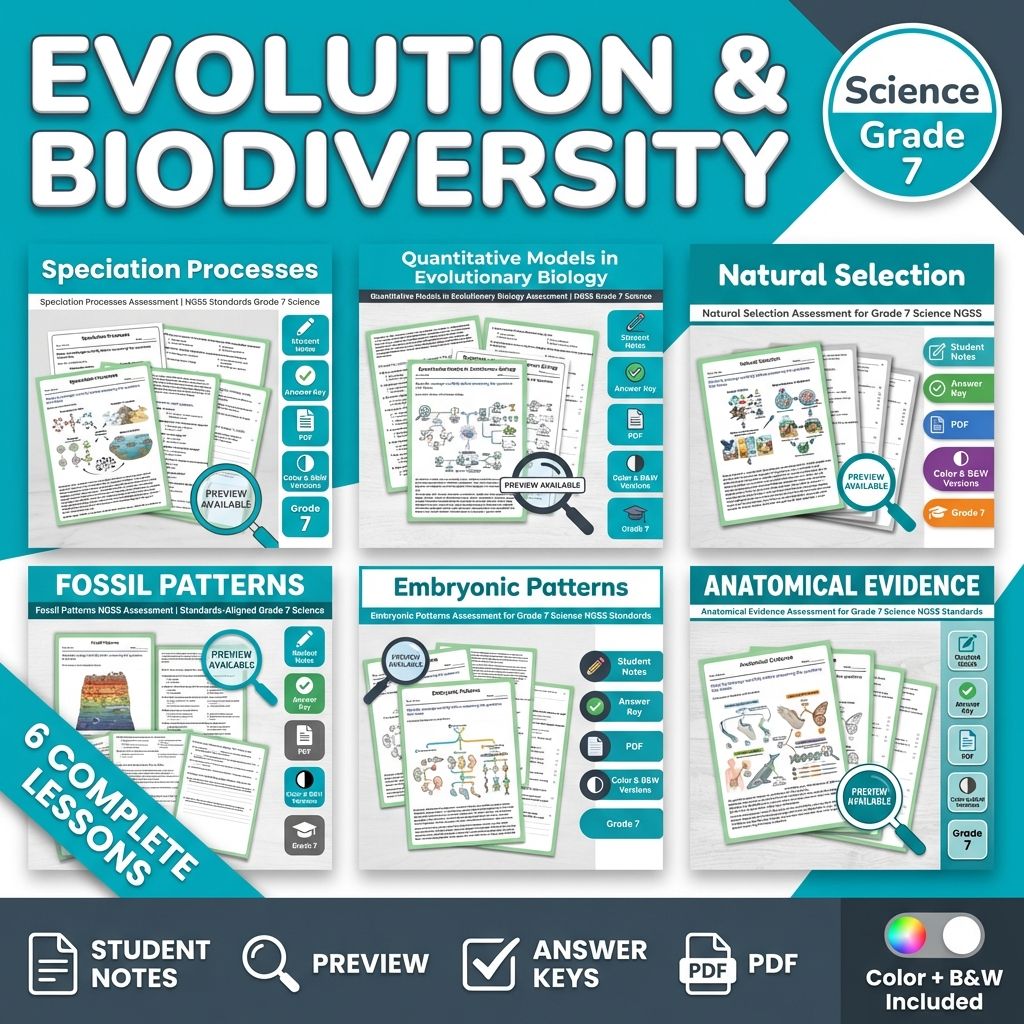 Grade 7 Science Mini Bundle – Biological Evolution: Unity & Diversity — bundle cover