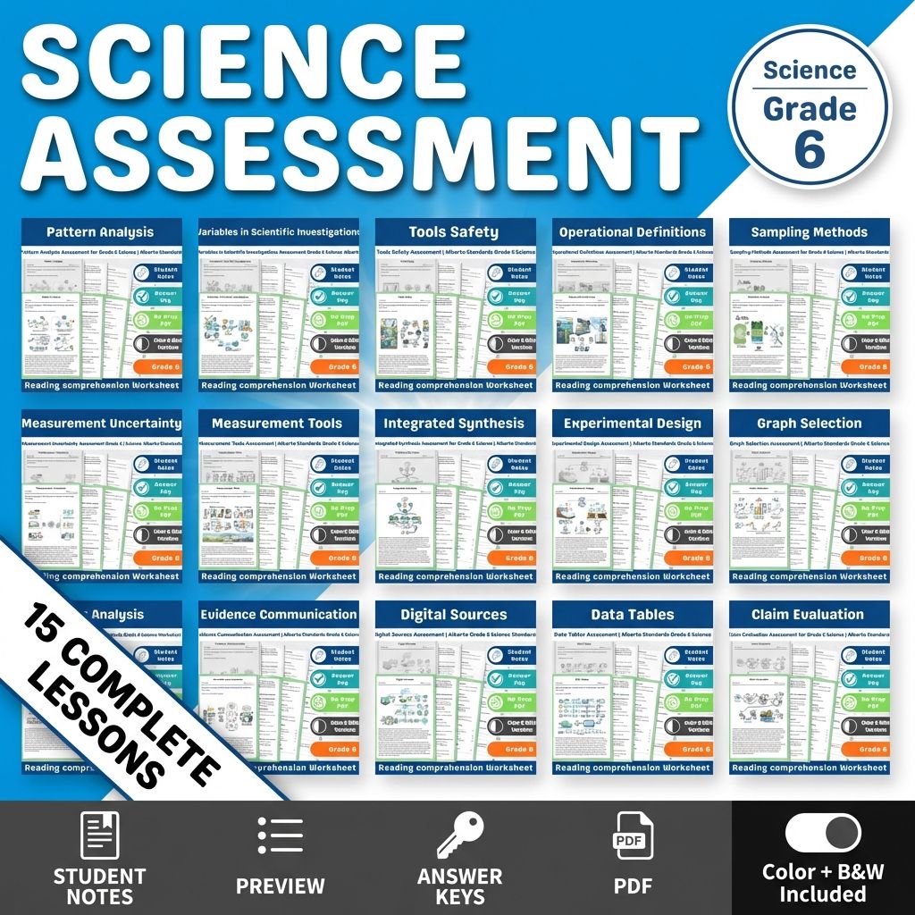 Lesson Grade 6 Science Mini Bundle | Evidence and Investigation — bundle cover