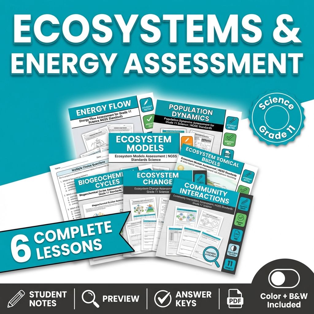 Grade 11 Science Mini Bundle | Ecosystems Interactions & Energy NGSS — bundle cover