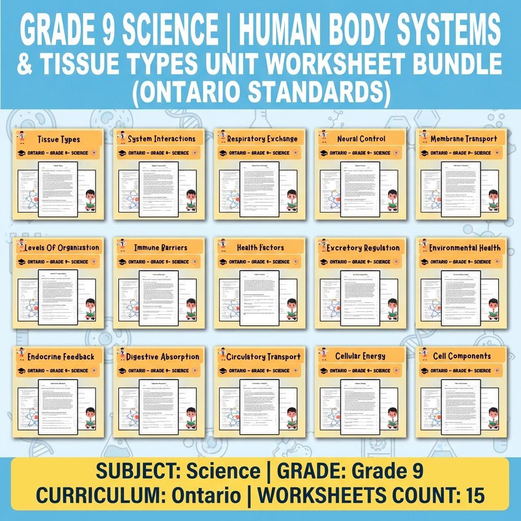 Grade 9 Science Unit Bundle | Human Body Systems & Cell Functions  — bundle cover