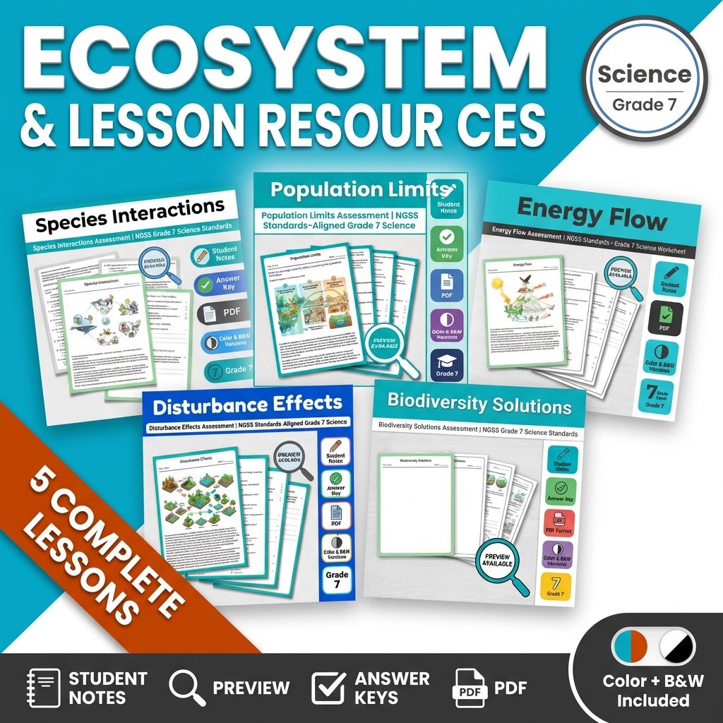 Grade 7 Science Mini Bundle | Ecosystems: Interactions & Energy – NGSS — bundle cover