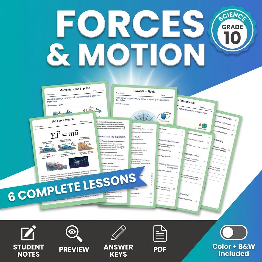 Grade 10 Science Mini Bundle | Motion & Forces NGSS-aligned Not Specified — bundle cover