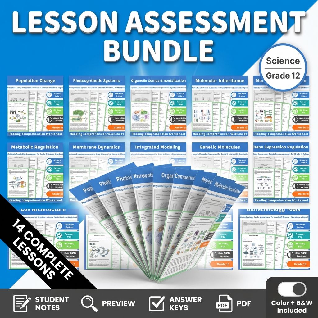 Grade 12 Science Mini Bundle | Biology and Ecosystems AP Standards — bundle cover