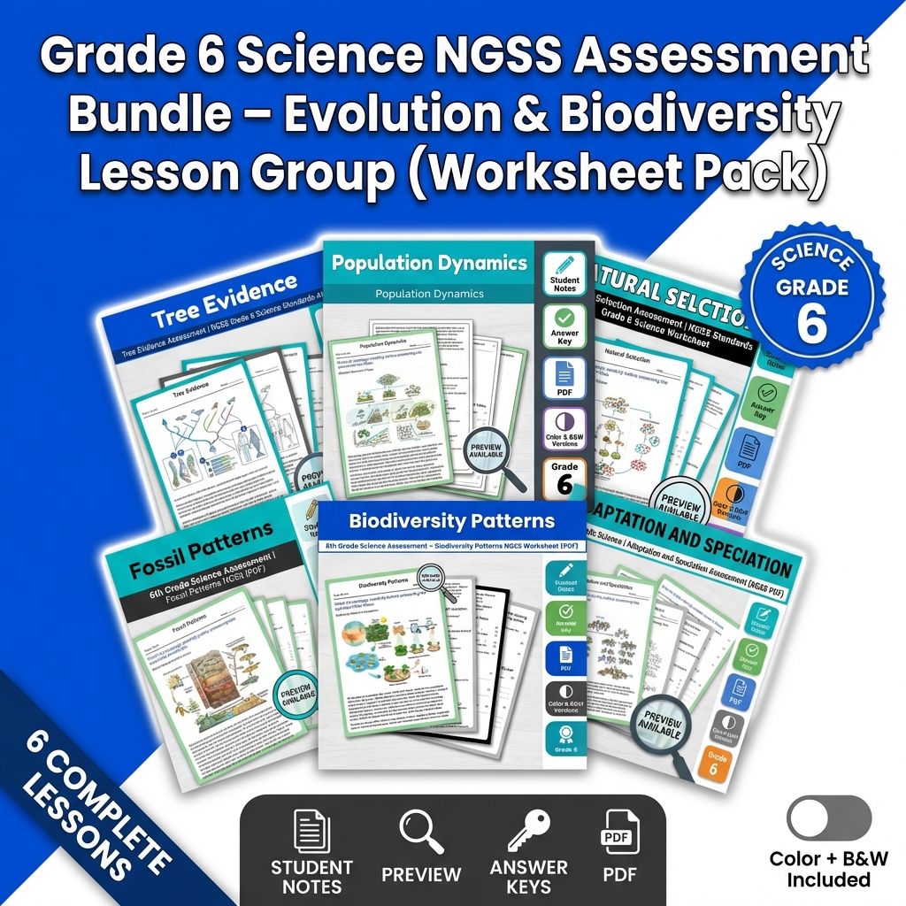Grade 6 Science Mini Bundle – Biological Evolution: Unity & Diversity — bundle cover