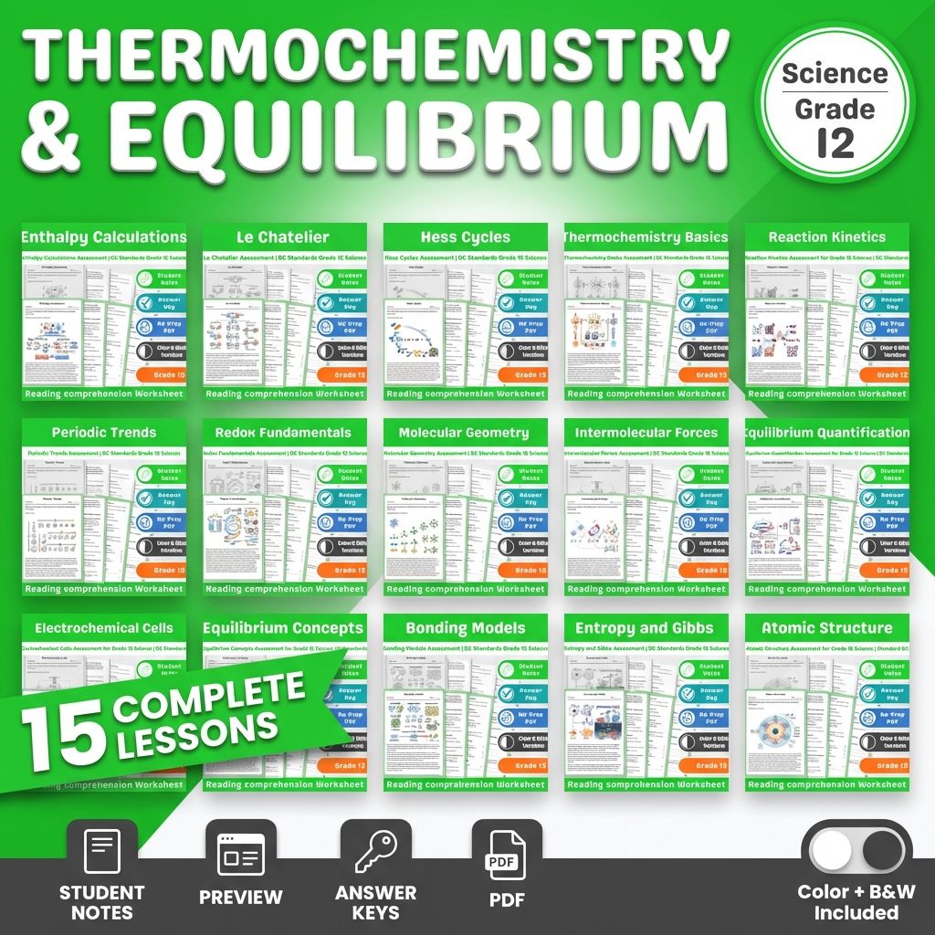 Grade 12 Science Mini Bundle – Thermochemistry & Equilibrium Assessment — bundle cover