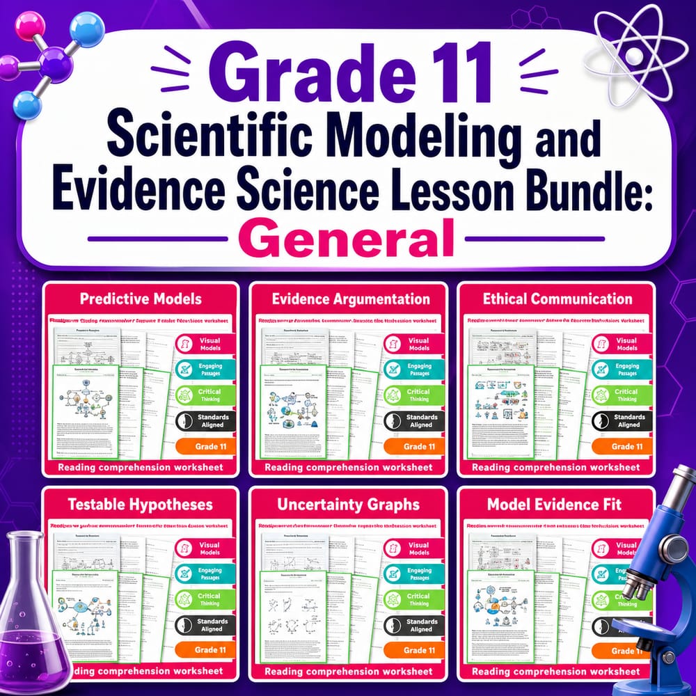 Grade 11 Scientific Evidence & Modeling Science Lesson Bundle: General — bundle cover