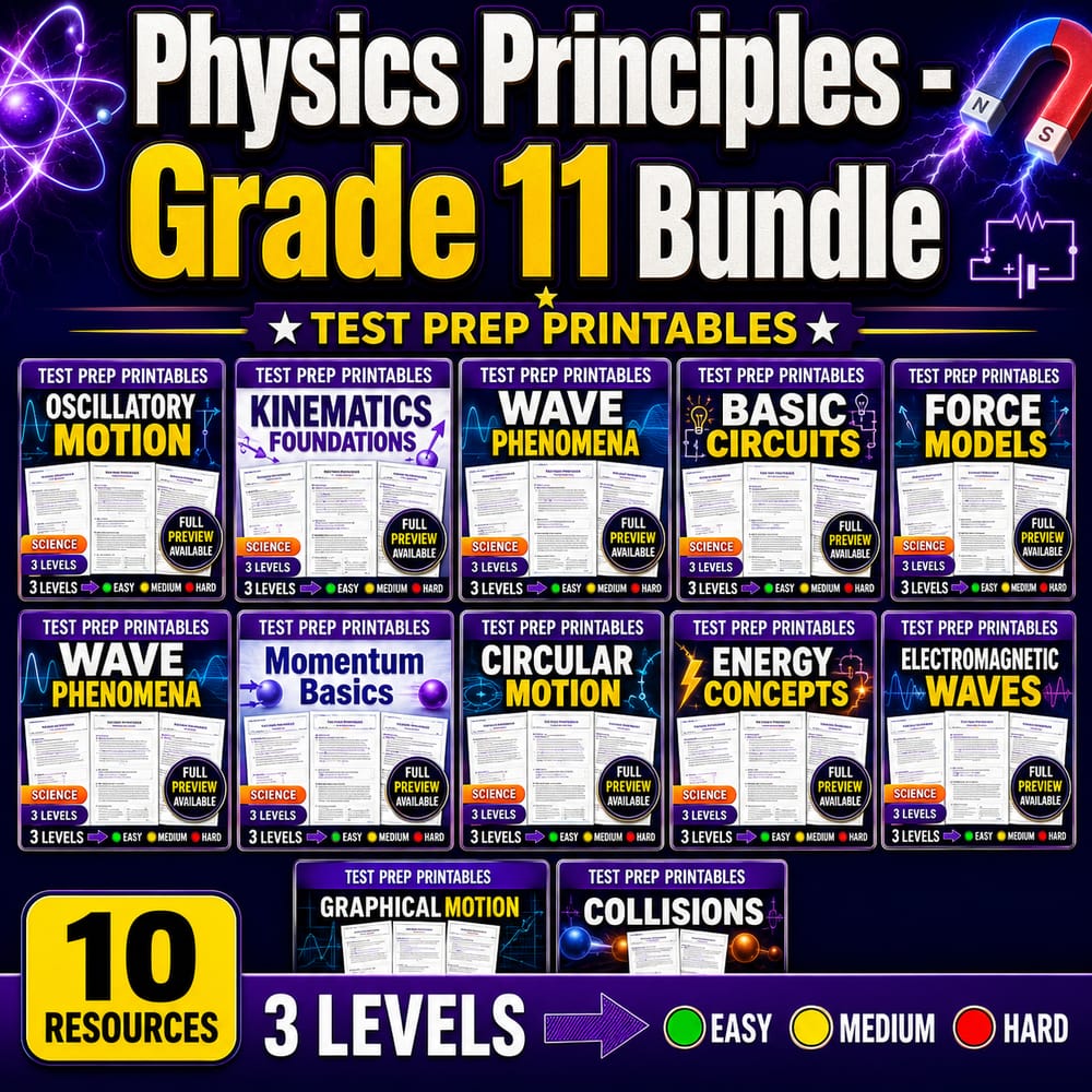 Physics Principles - Grade 11 Bundle — bundle cover