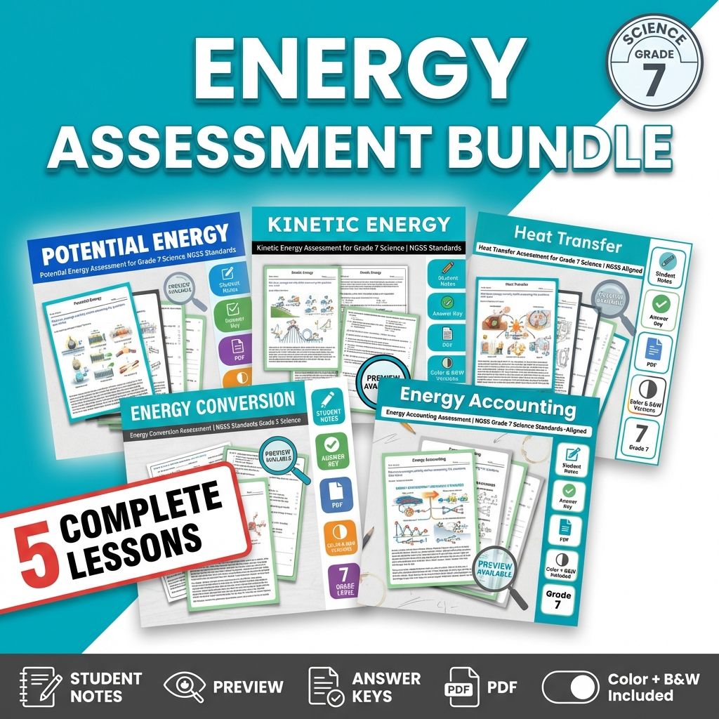 Grade 7 Science Mini Bundle | Energy Unit & NGSS Standards-Aligned Resources — bundle cover