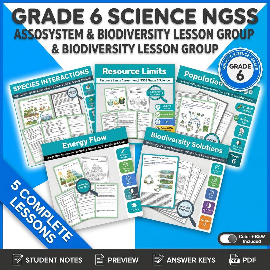 Grade 6 Science Mini Bundle | Ecosystems: Interactions, Energy, and Dynamics — bundle cover