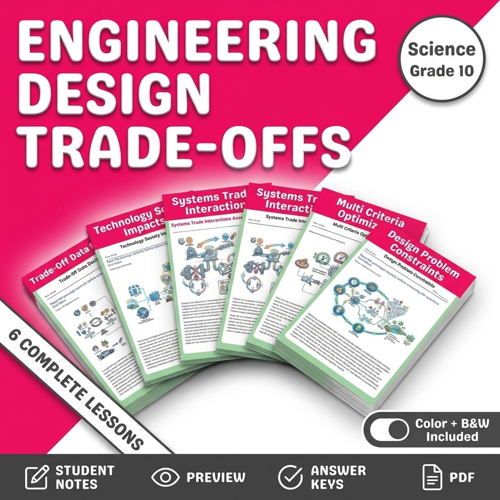 Grade 10 Engineering Design Trade-Offs Science Lesson Bundle: General Framework — bundle cover