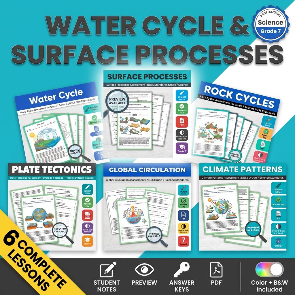Grade 7 Science Lesson | Earth's Systems NGSS Not specified Unit — bundle cover